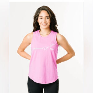Zyia activewear workout pink tank top  Size small